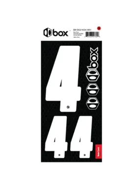 Box Two Number Sticker Kit White